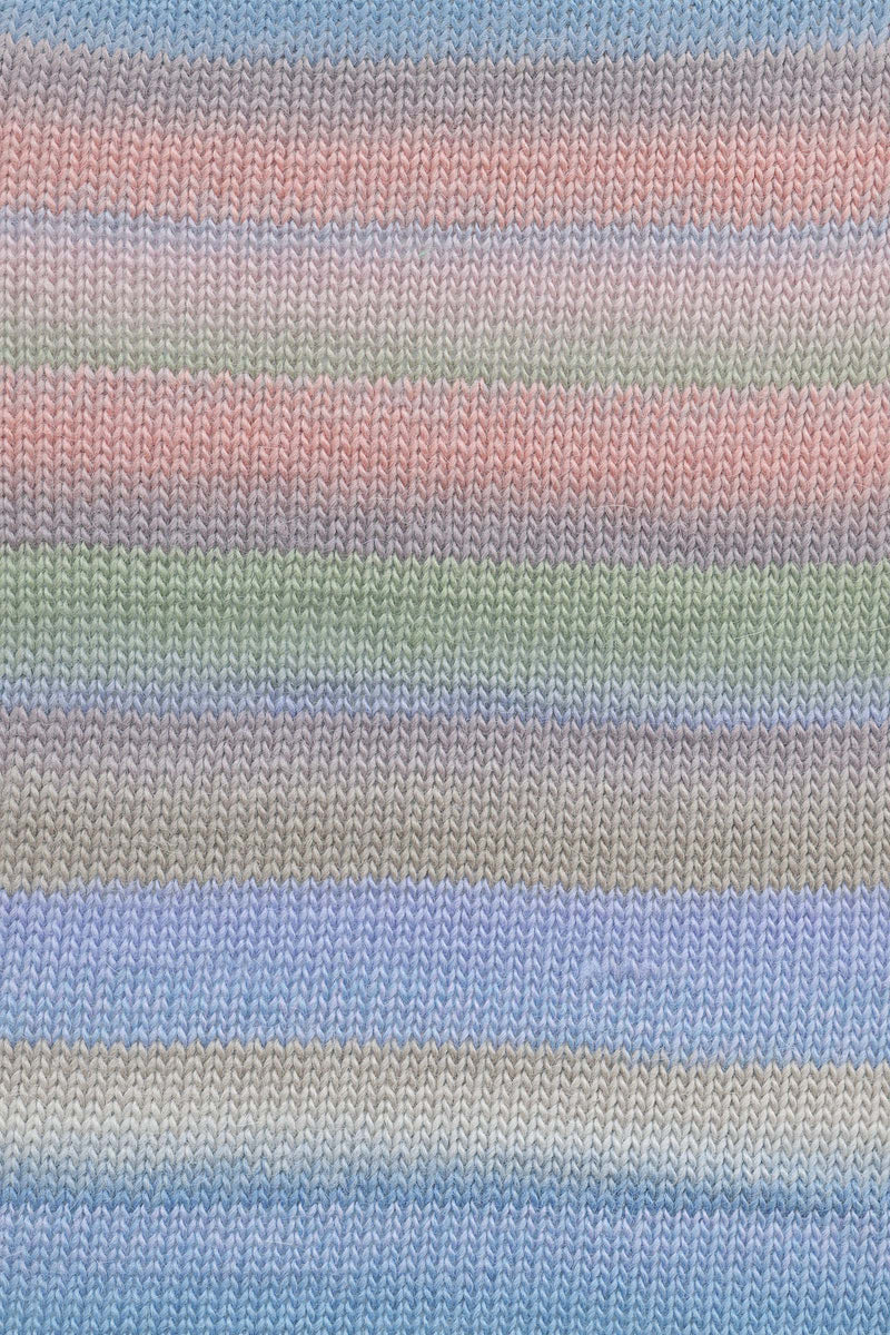 Lang Yarns Aurora 3 Blue Green Salmon Sand swatch