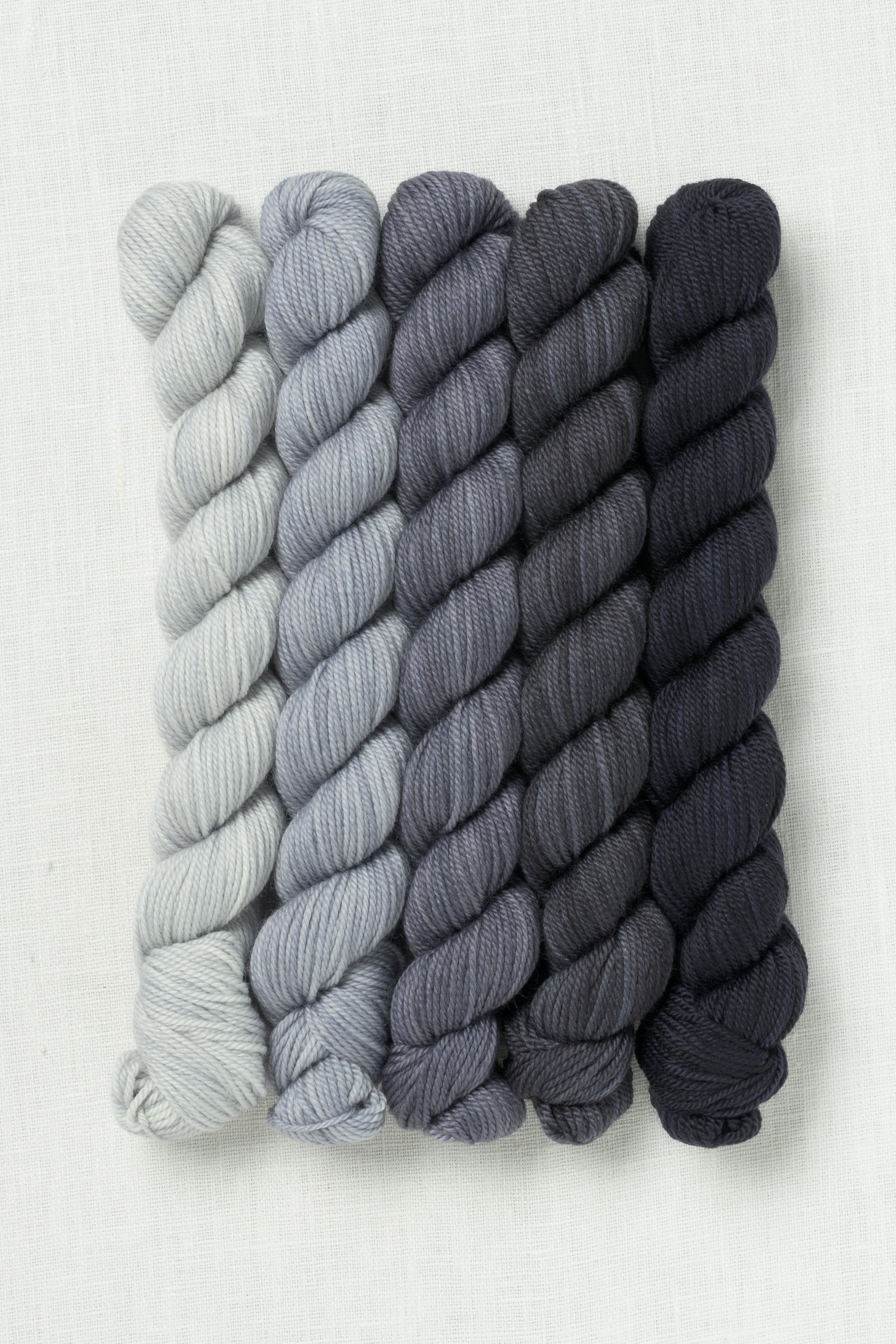 Sweet Georgia Party of Five Tough Love Sock Mini Skein Set Graphite ...