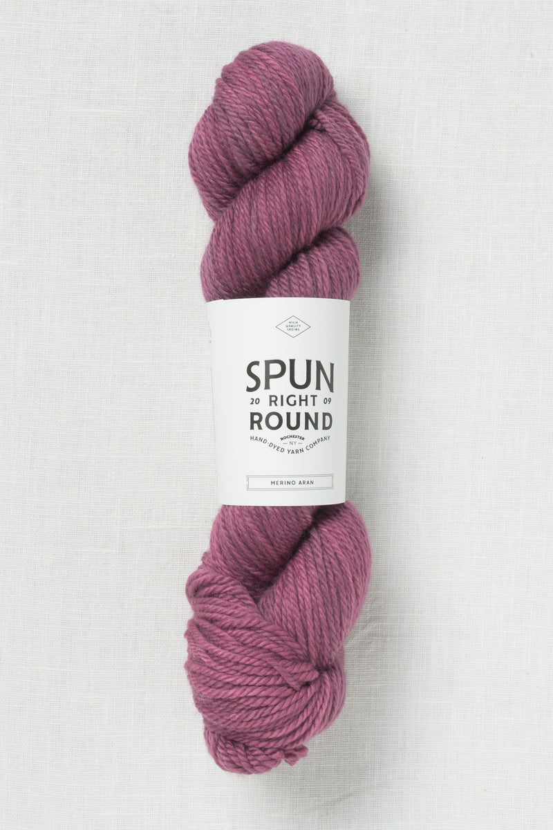 Spun Right Round Merino Aran Wine and Dine
