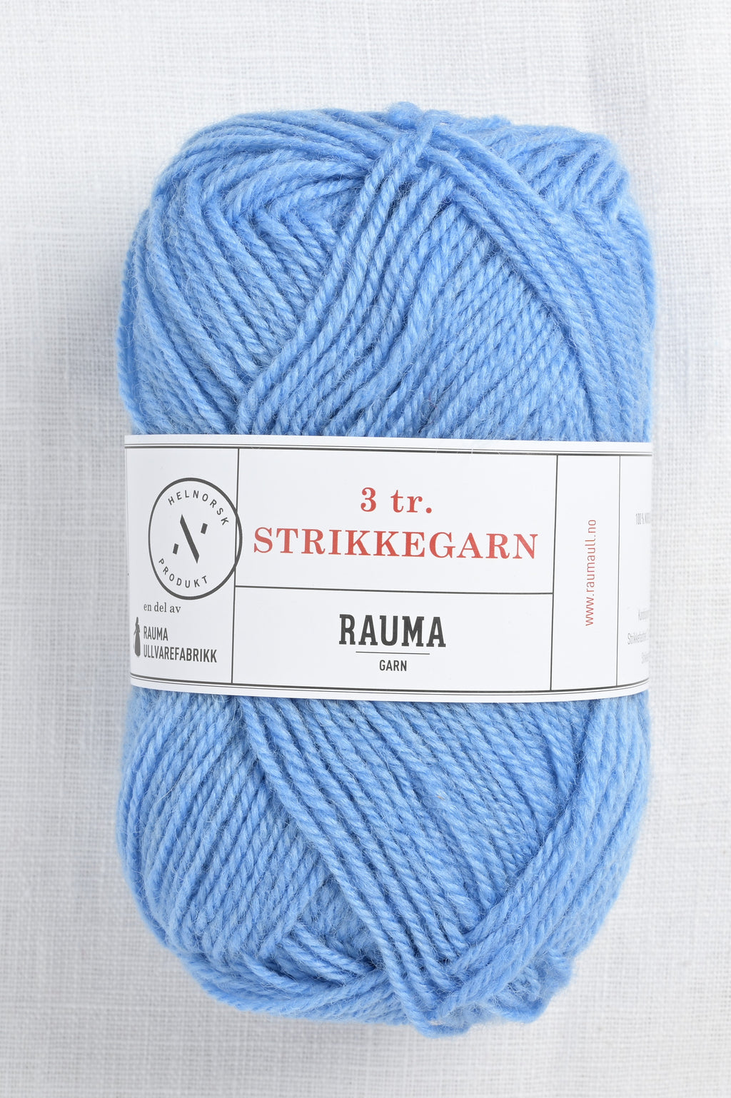 Rauma 3-Ply Strikkegarn 155 Sky Blue