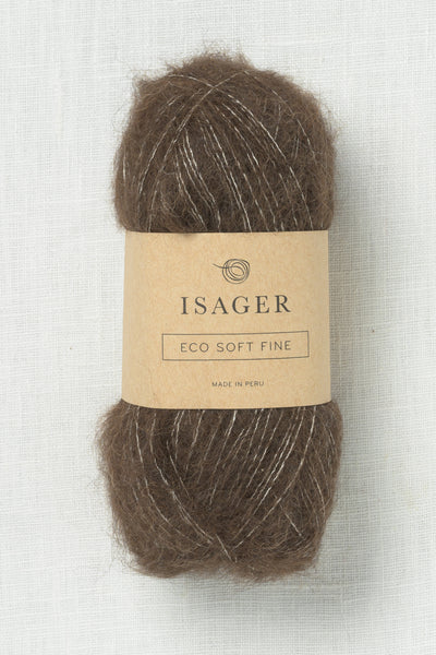 Isager Soft Fine E8s Dark Walnut Undyed