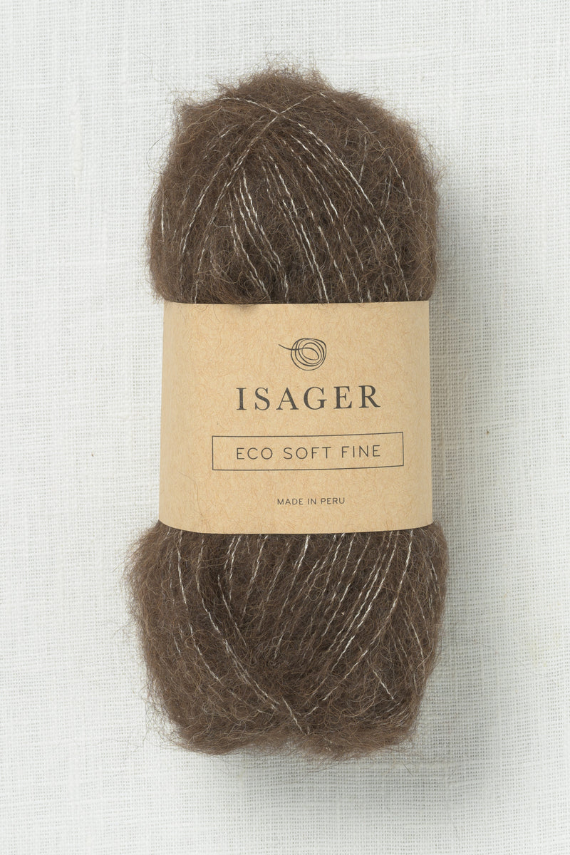 Isager Soft Fine E8s Dark Walnut Undyed