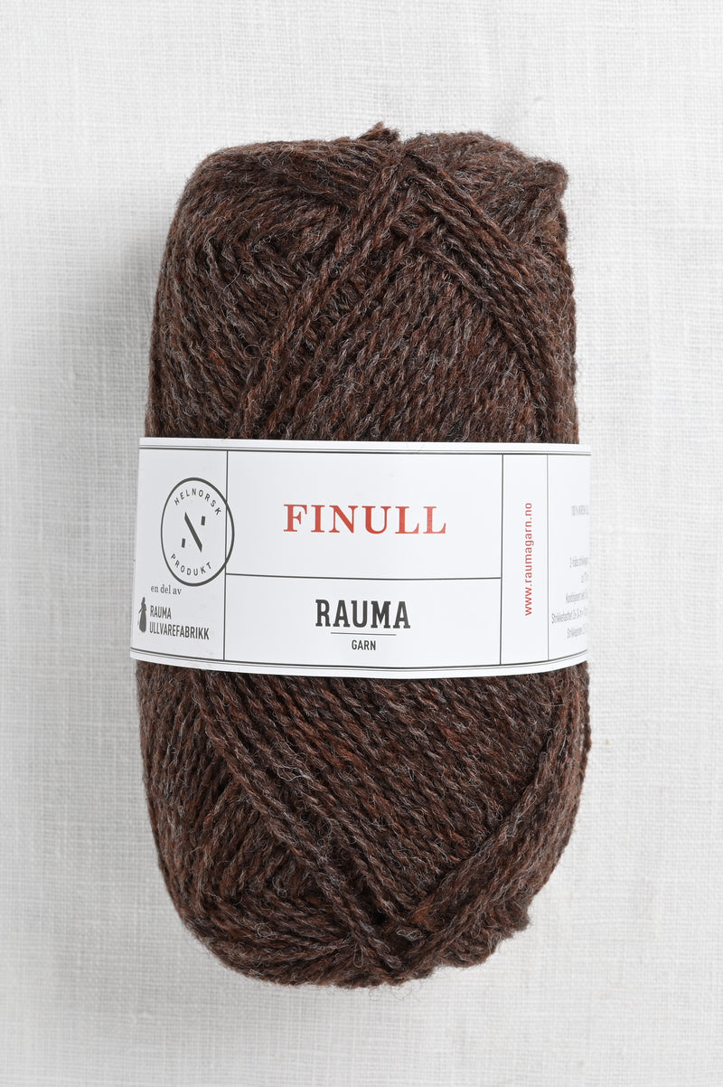 Rauma Finullgarn 464 Dark Brown Heather