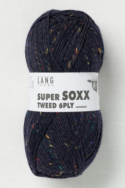 Lang Yarns Super Soxx Tweed 6 Ply 25 Night Blue