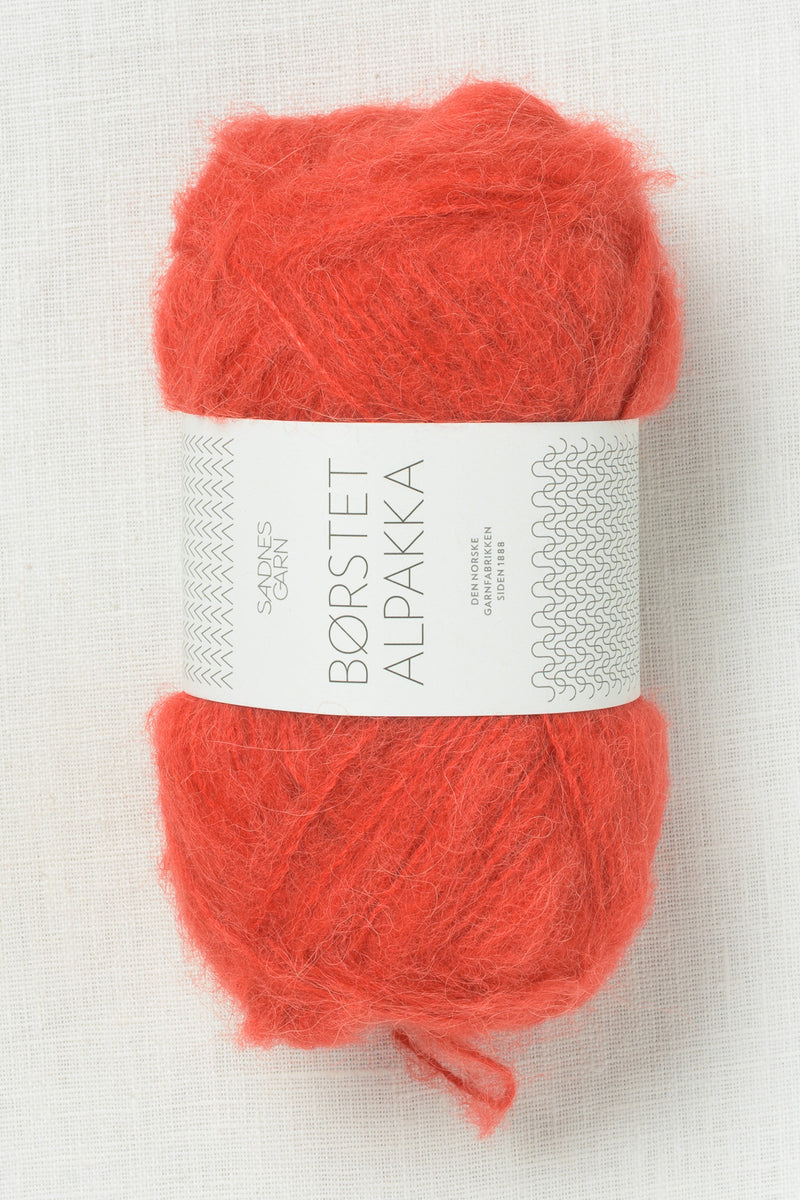 Sandnes Garn Borstet Alpakka 4018 Scarlet Red