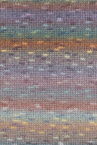 Lang Yarns Magnolia 11 Violet Orange Turquoise swatch