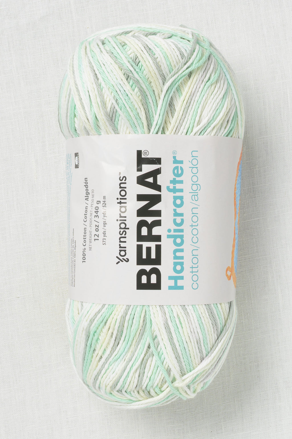 Bernat Handicrafter Cotton Prints and Ombres 340g Blended Bubble White