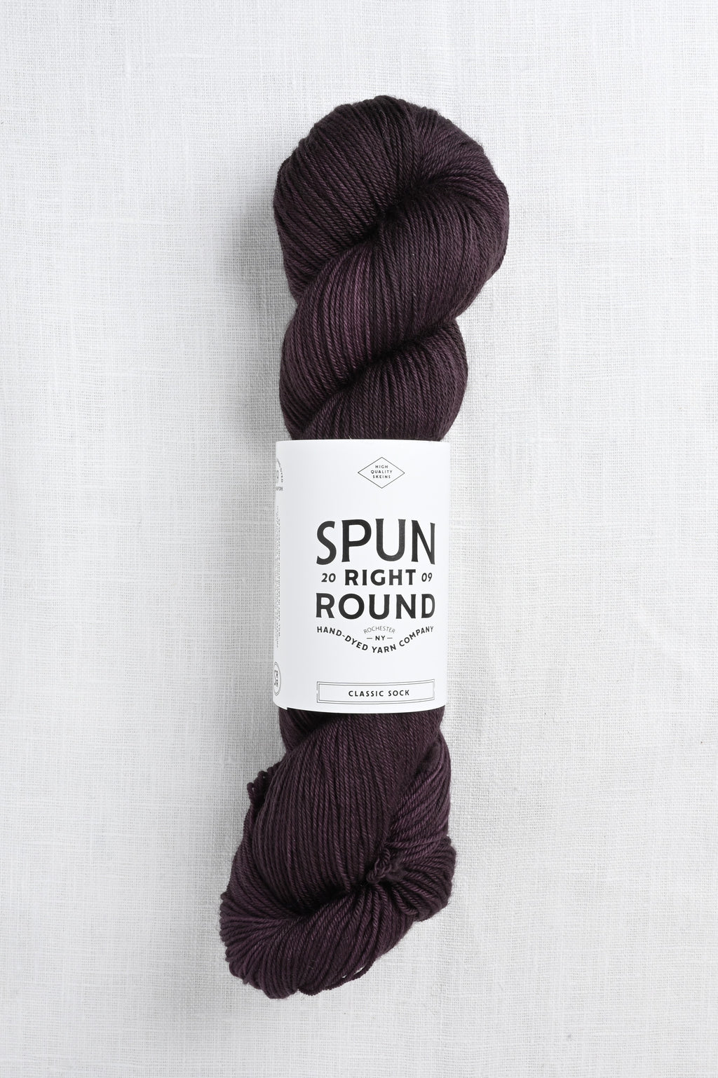 Spun Right Round Merino Aran Eggplant