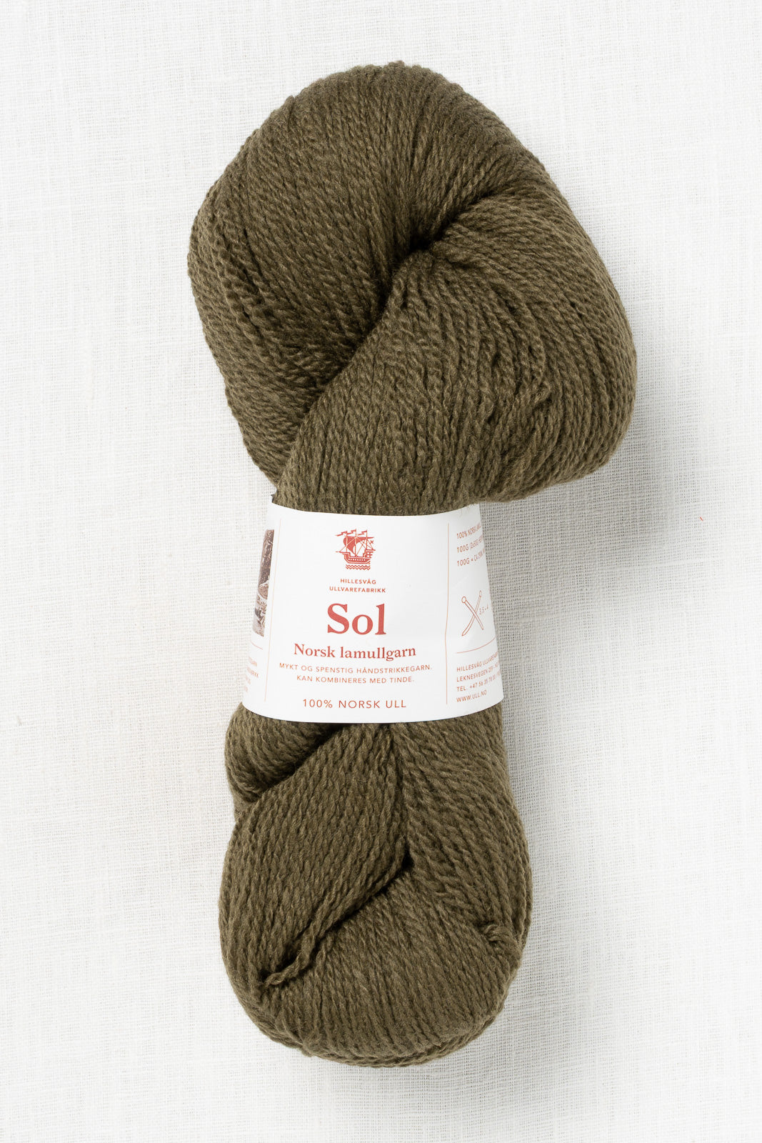 Hillesvåg Sol 456 Dusty Olive – Wool and Company