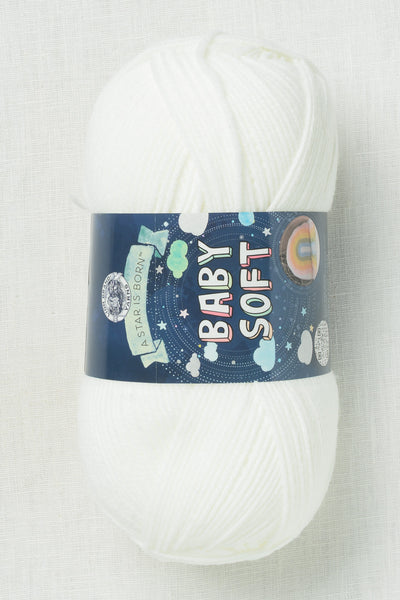 Lion Brand Baby Soft 100 White