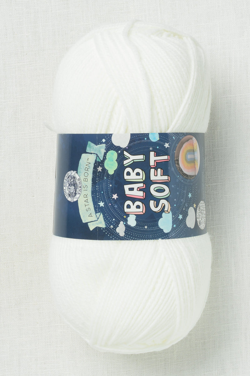 Lion Brand Baby Soft 100 White
