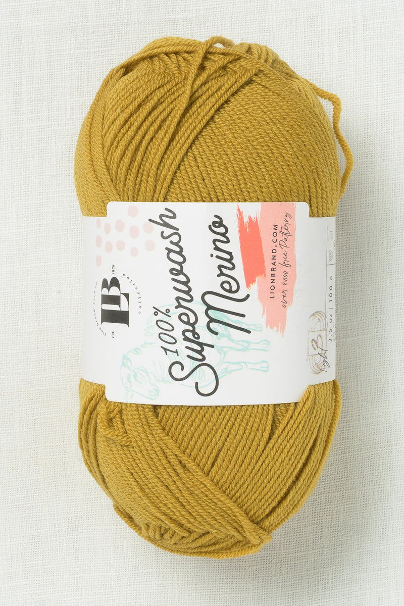 Lion Brand Superwash Merino 158Y Mustard Seed