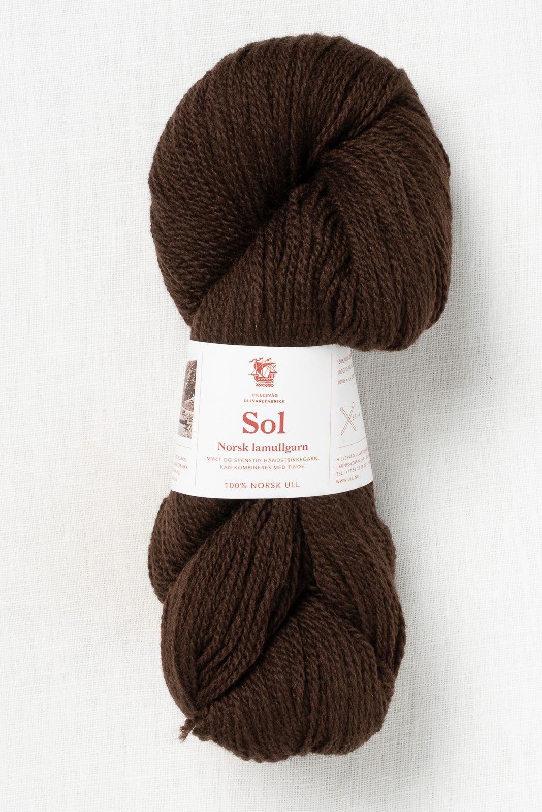 Hillesvåg Sol 438 Dark Brown – Wool and Company