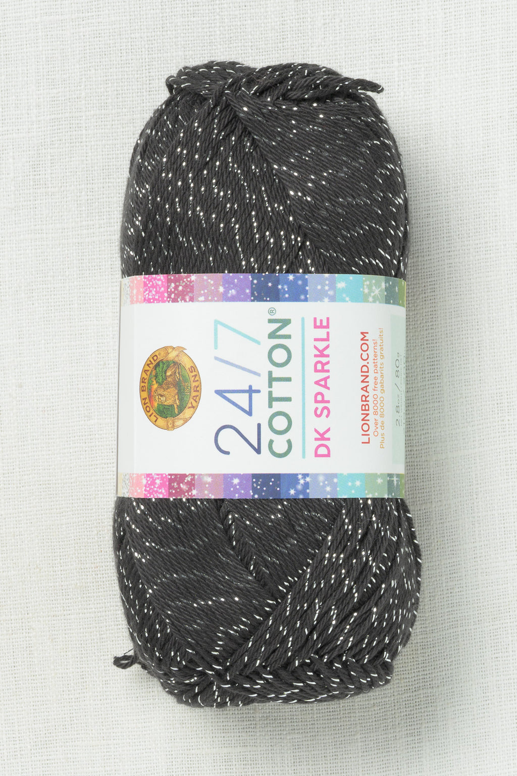 Lion Brand 24/7 Cotton DK Sparkle 304A Night Sky