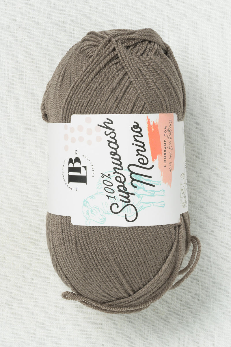 Lion Brand Superwash Merino 125AC Briarsmoke