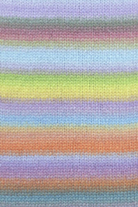 Lang Yarns Cloud 22 Purple Orange Yellow Green swatch