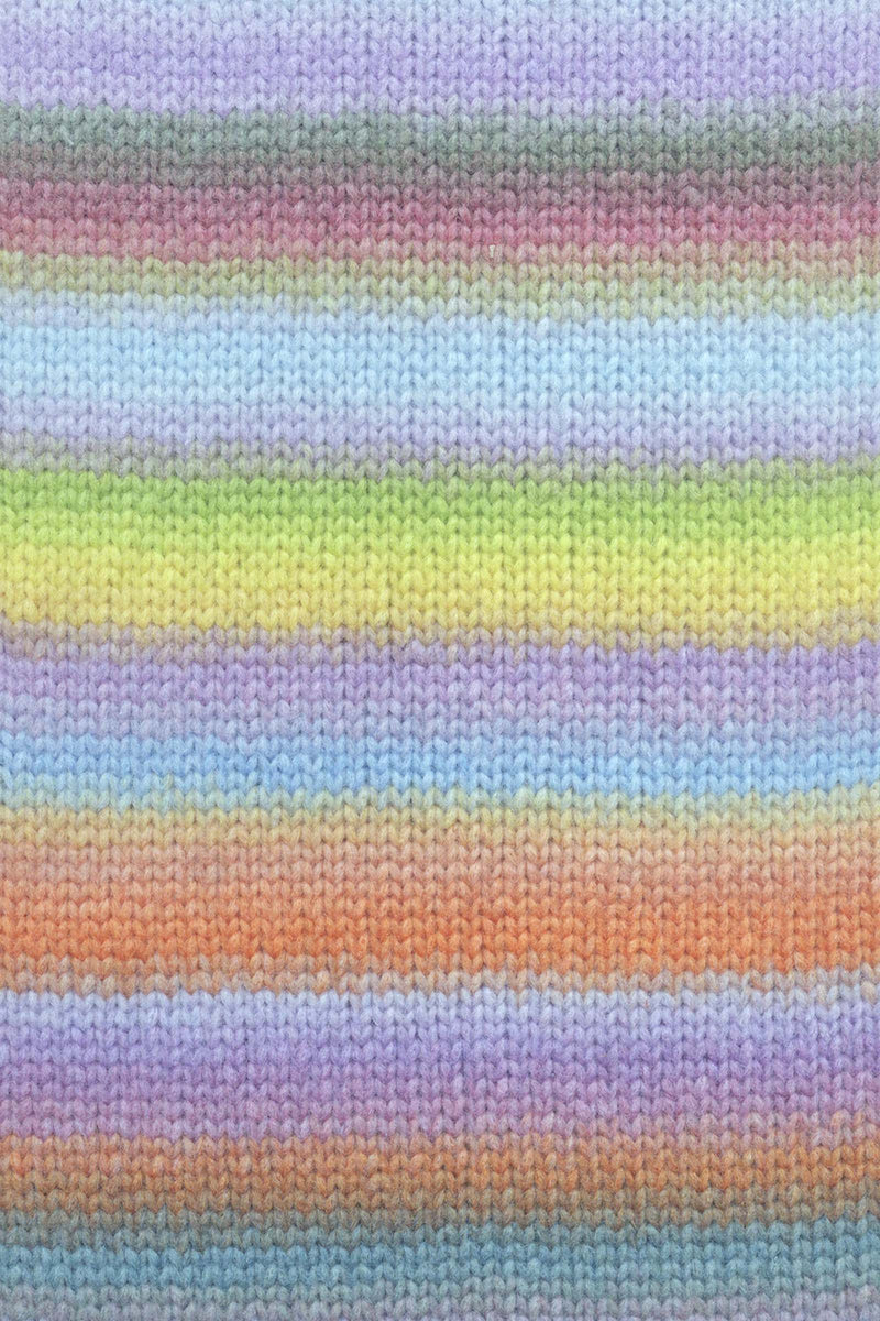 Lang Yarns Cloud 22 Purple Orange Yellow Green swatch