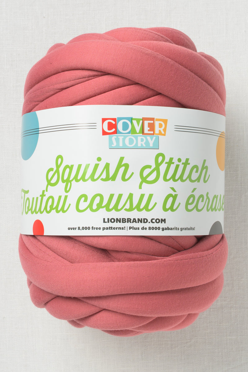 Lion Brand Cover Story Squish Stitch 102AT Pink Rose