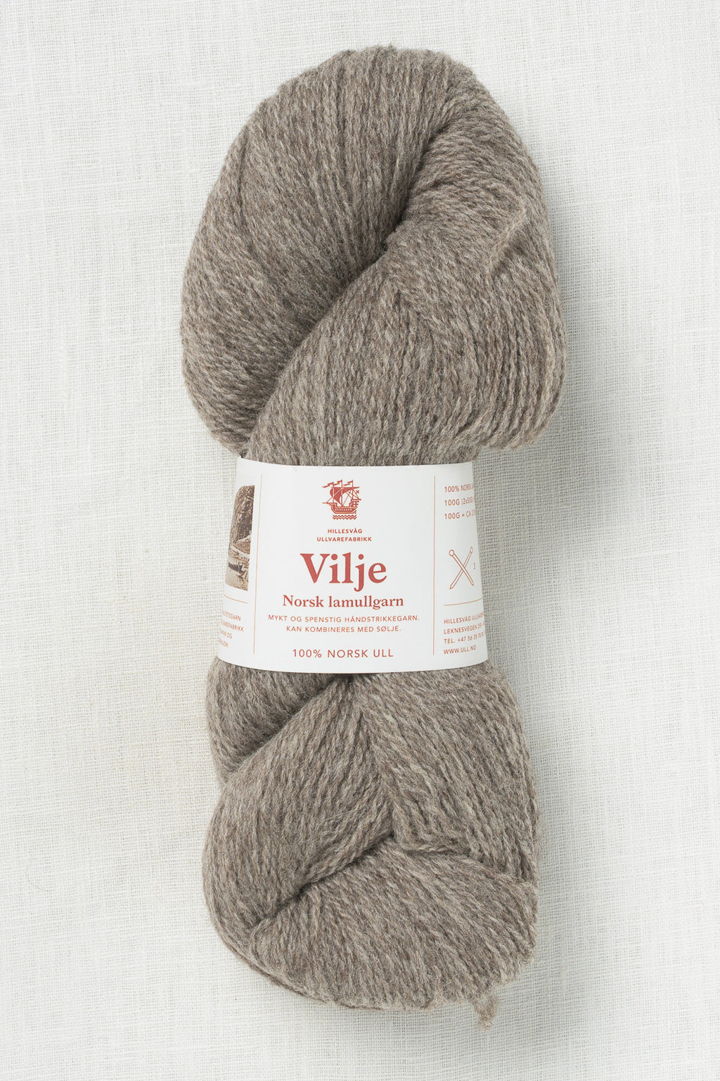 Hillesvåg Vilje 451 Heathered Medium Brown