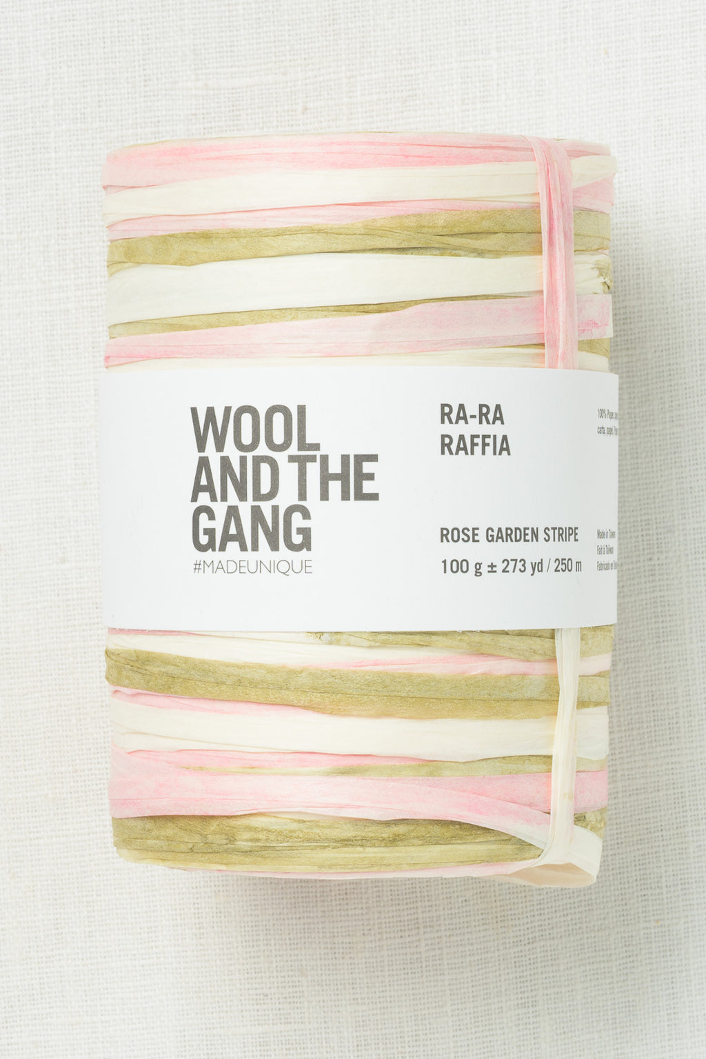 Wool and the Gang Ra-Ra Raffia Rose Garden Stripe