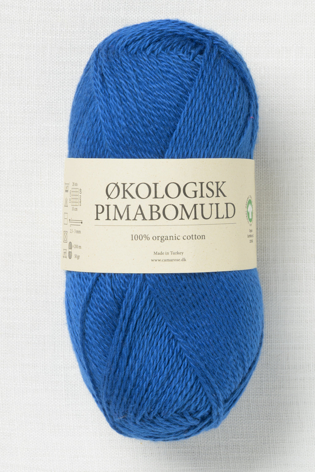 CaMaRose Økologisk Pimabomuld 3762 Kongeblå (Royal Blue)