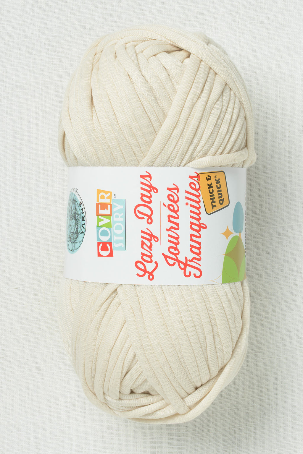 Lion Brand Cover Story Lazy Days Thick & Quick 098W Cream