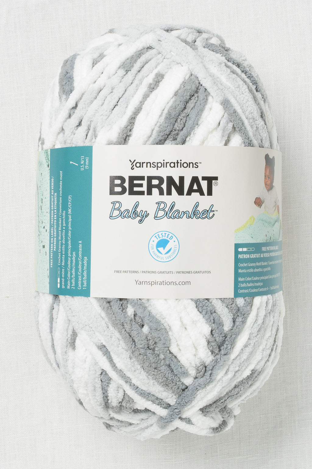 Bernat Baby Blanket Big Ball Dapple Gray