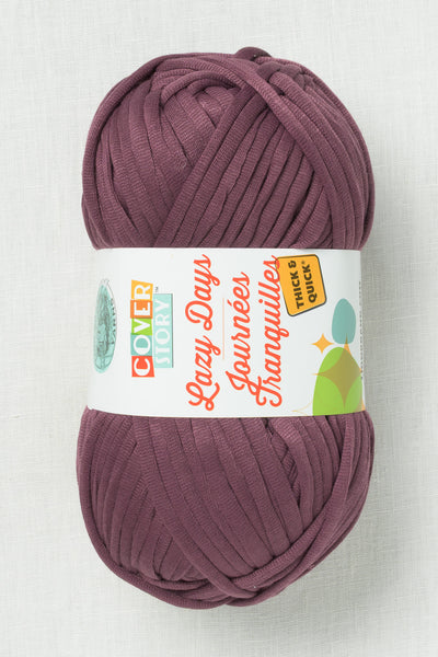 Lion Brand Cover Story Lazy Days Thick & Quick 147AM Eggplant