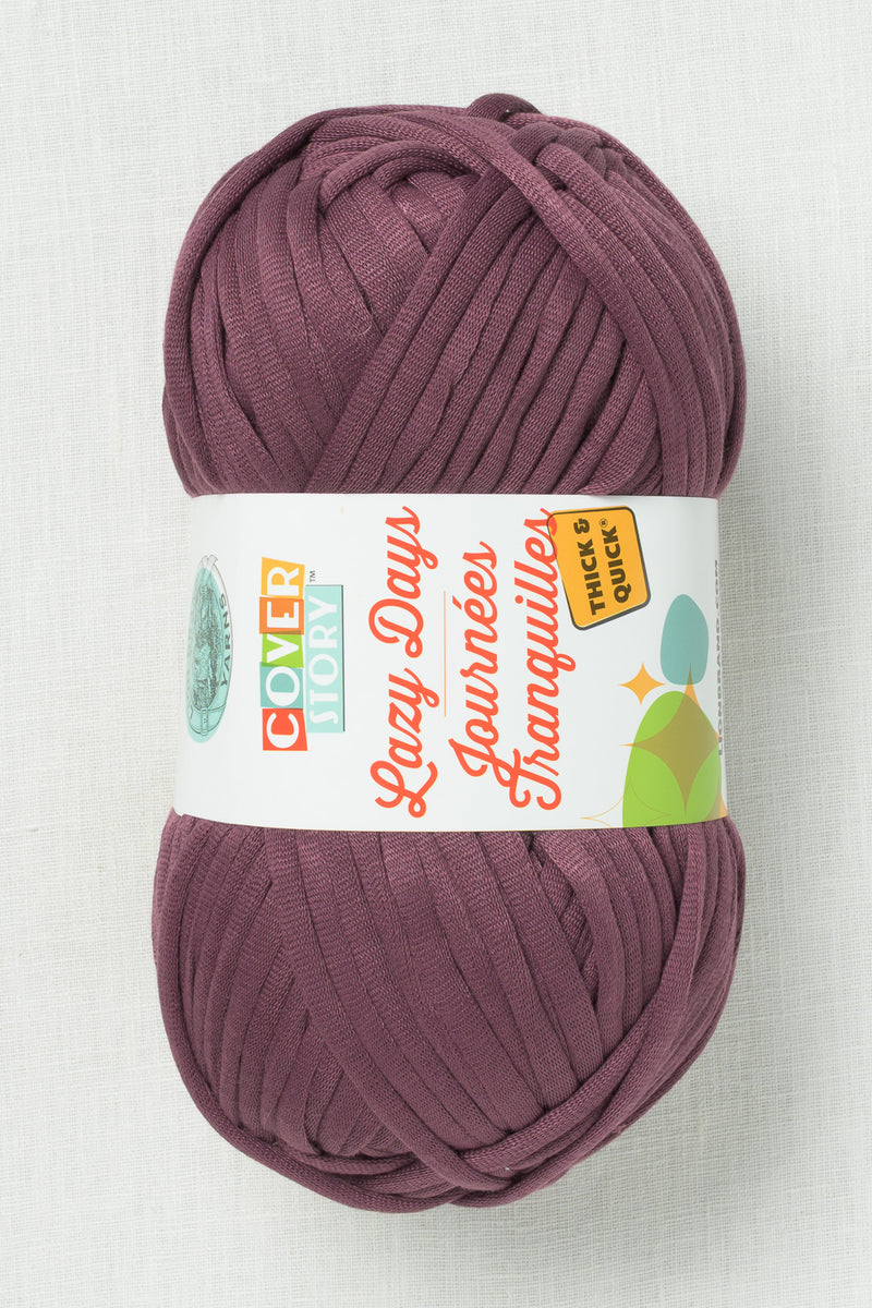 Lion Brand Cover Story Lazy Days Thick & Quick 147AM Eggplant