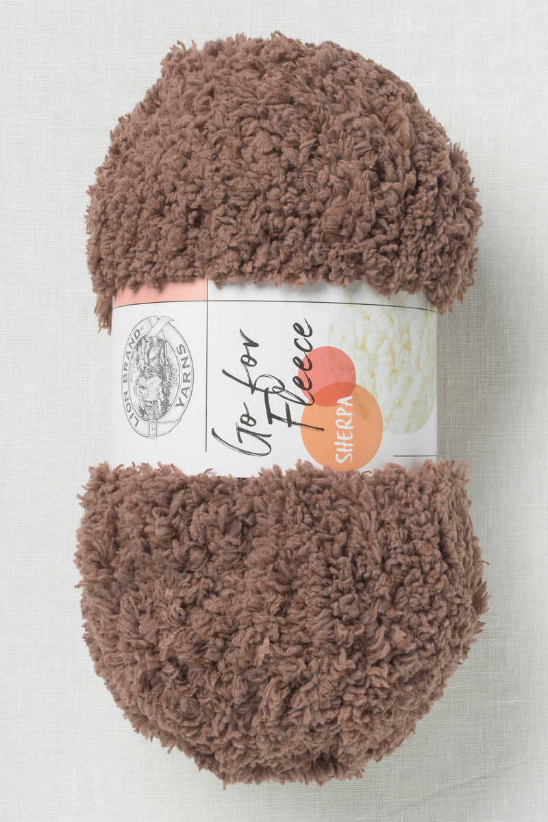 Lion Brand Go For Fleece Sherpa 124AB Clay