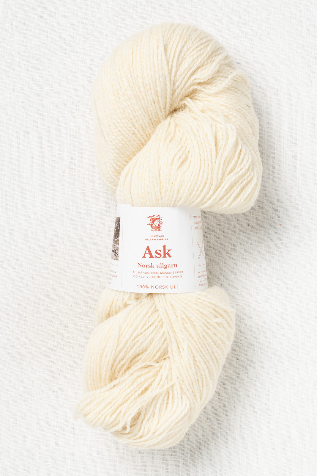Hillesvåg Ask 6057 Unbleached White – Wool and Company