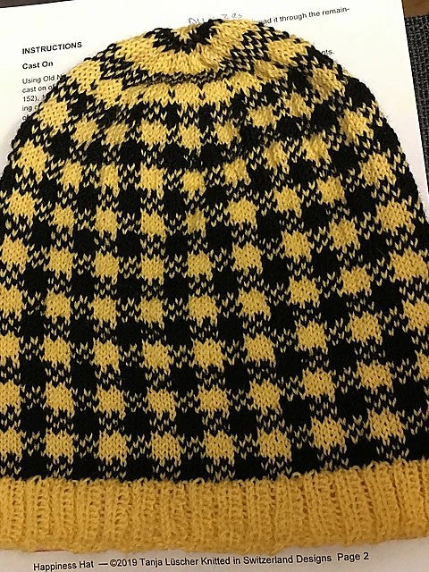 Happiness Plaid Hat by Tanja Luescher – Wool and Company display picture 1