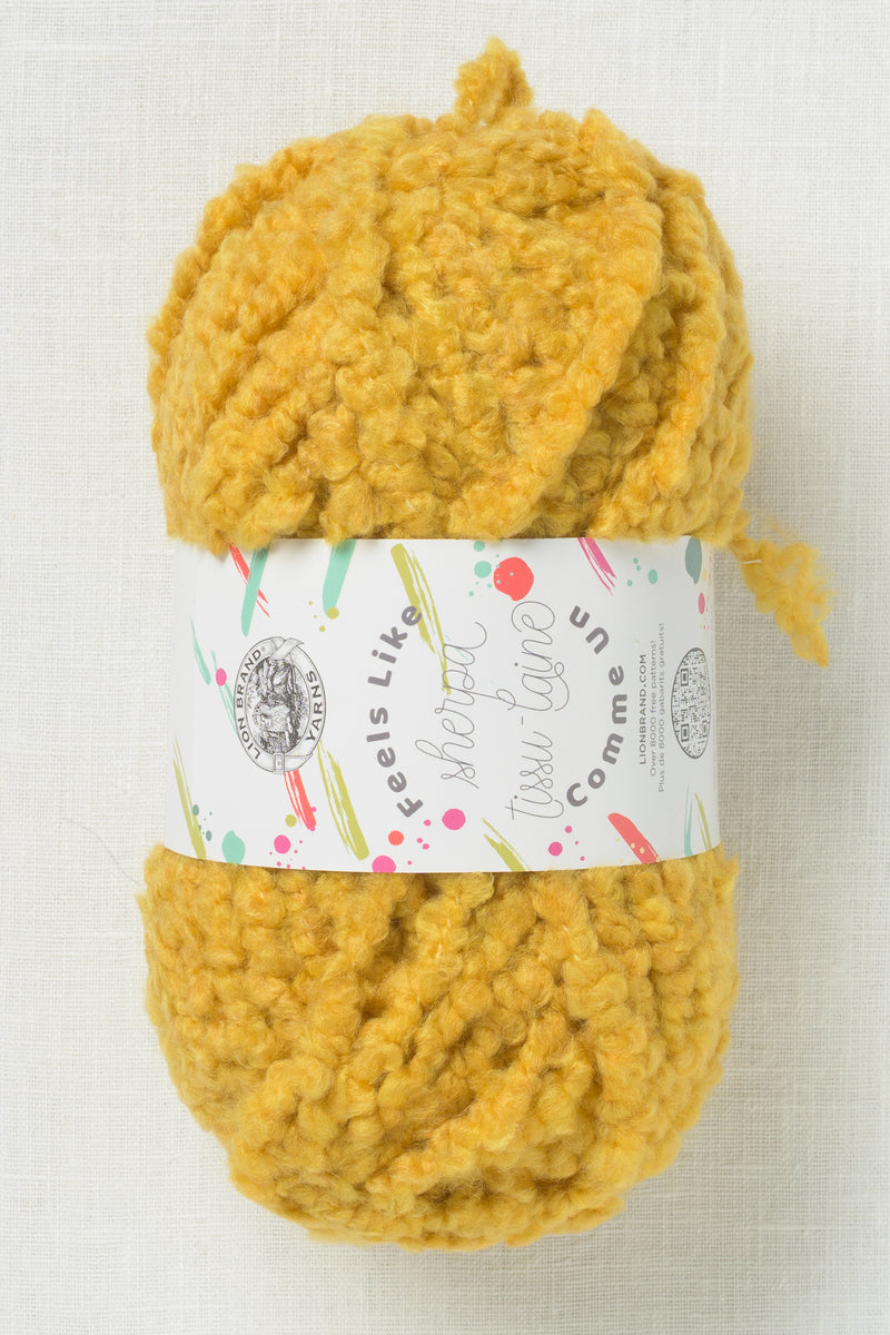 Lion Brand Feels Like Sherpa 159C Mustard