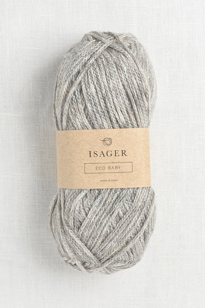 Isager Eco Baby E4S Medium Grey Heather Undyed