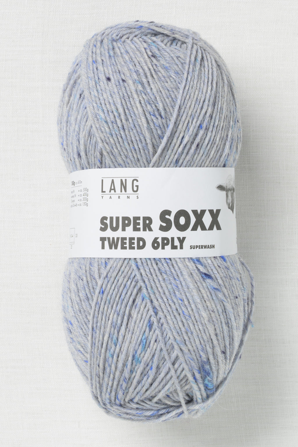 Lang Yarns Super Soxx Tweed 6 Ply 33 Light Jeans