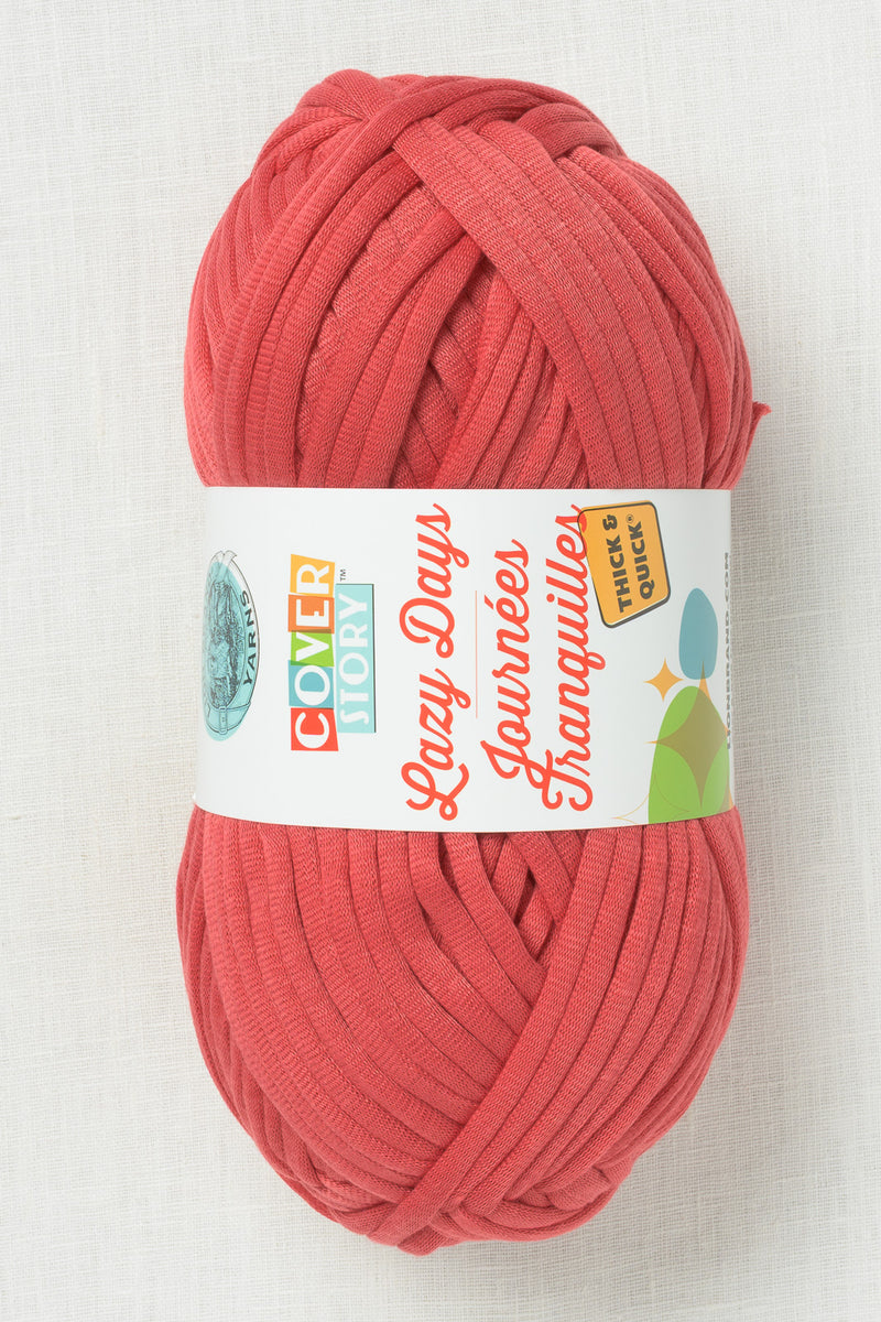 Lion Brand Cover Story Lazy Days Thick & Quick 113AW Brick Red