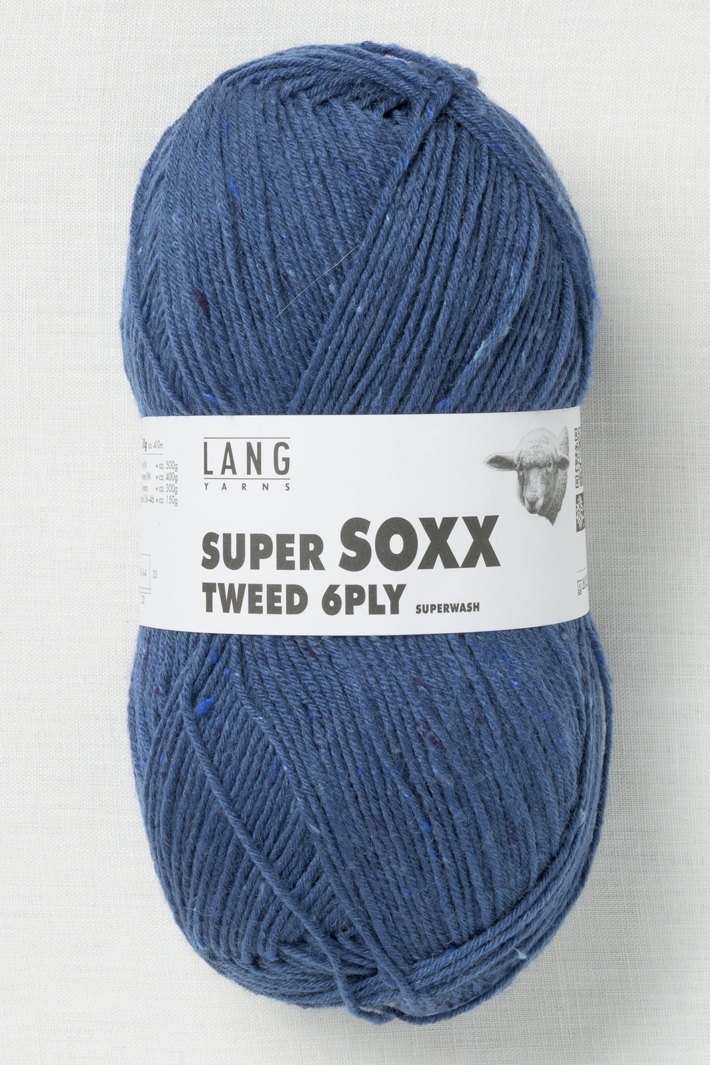 Lang Yarns Super Soxx Tweed 6 Ply 34 Dark Jeans