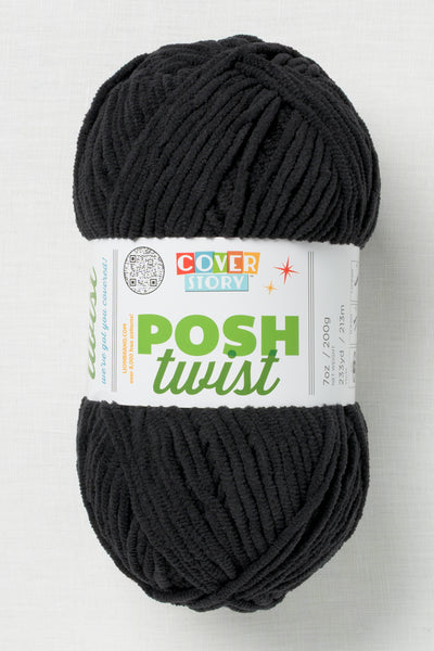 Lion Brand Cover Story Posh Twist 153AR Black Sesame Ice Cream