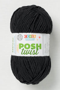 Lion Brand Cover Story Posh Twist 153AR Black Sesame Ice Cream