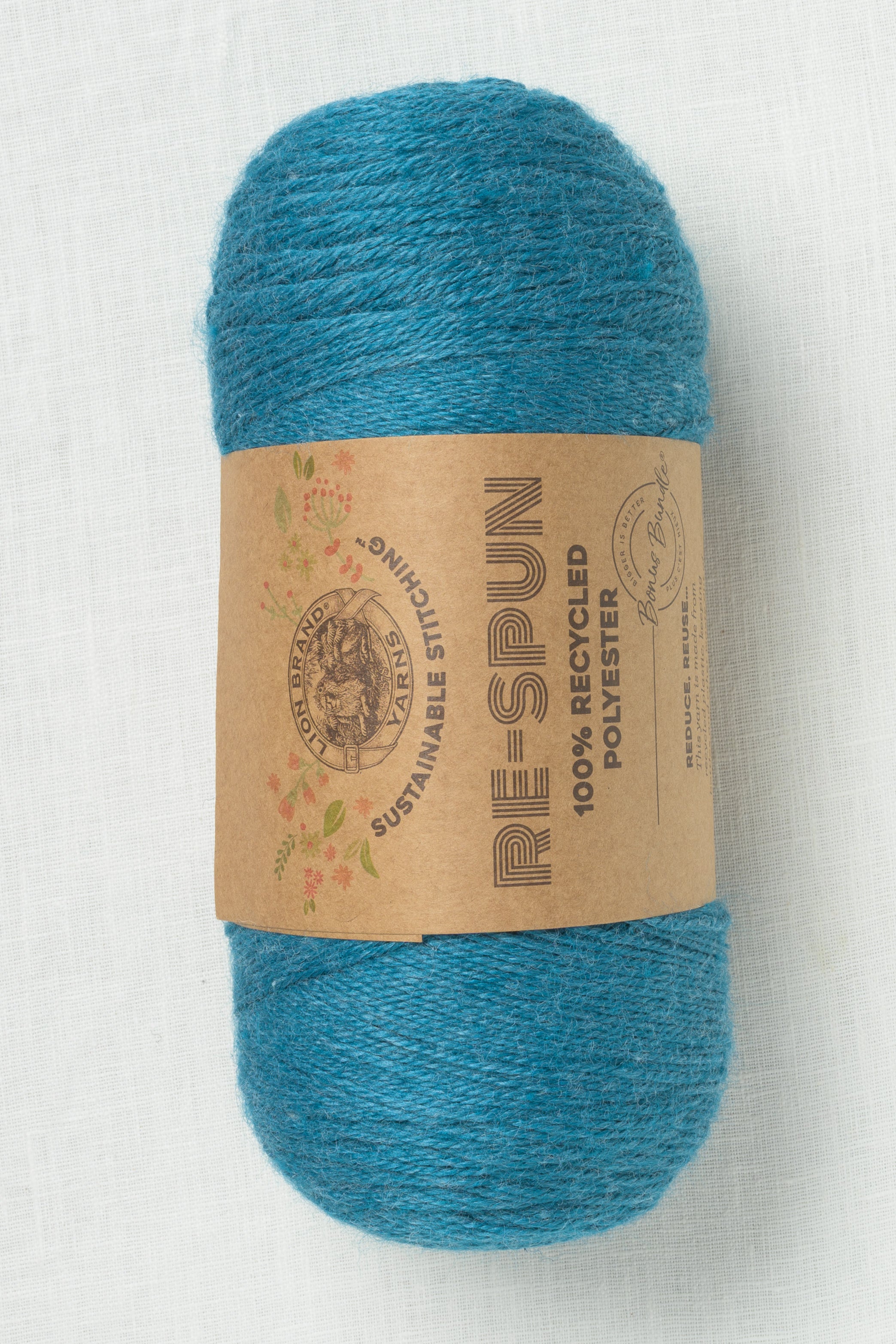 Lion Brand Yarn Re-Up Bonus Bundle Garn – 70% Recycelte Baumwolle, 30% Recyceltes Polyester, 600m, CYC #4