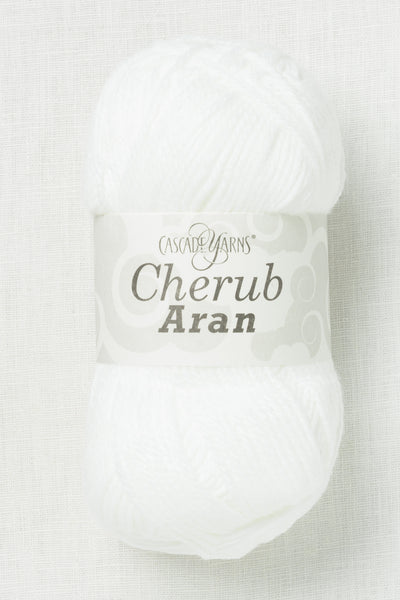 Cascade Cherub Aran 01 White