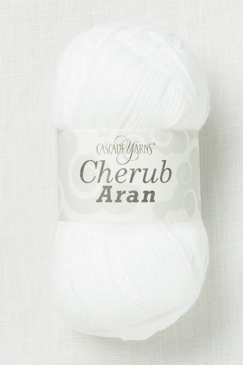 Cascade Cherub Aran 01 White