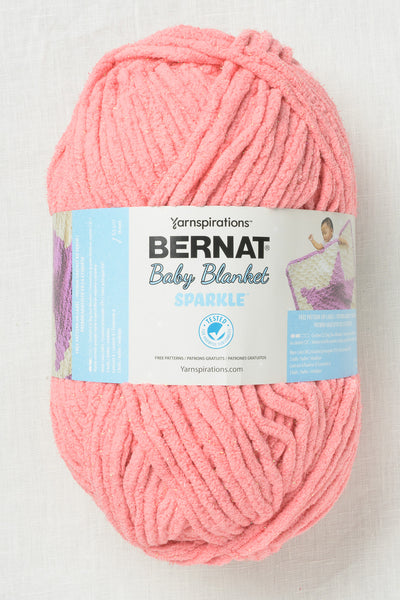 Bernat Baby Blanket Sparkle Rose Glow Sparkle