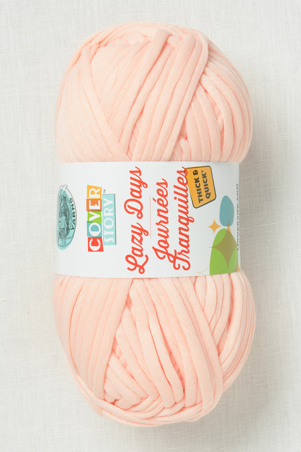 Lion Brand Cover Story Lazy Days Thick & Quick 102AP Light Pink