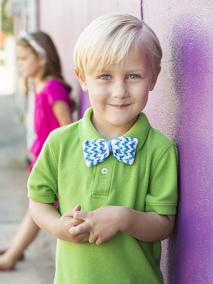Small Fry Bow Tie & Fun Ropes Cowl or Headband by Universal Yarn
