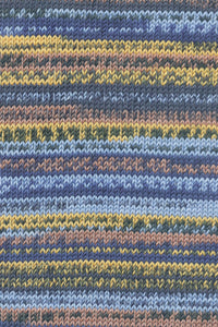 Lang Yarns Merino 120 Color 6 Light Blue Yellow Brown Dark Blue swatch