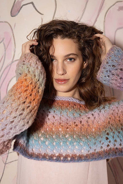 Cropped sweater Tatiana by LANGYARNS SWITZERLAND