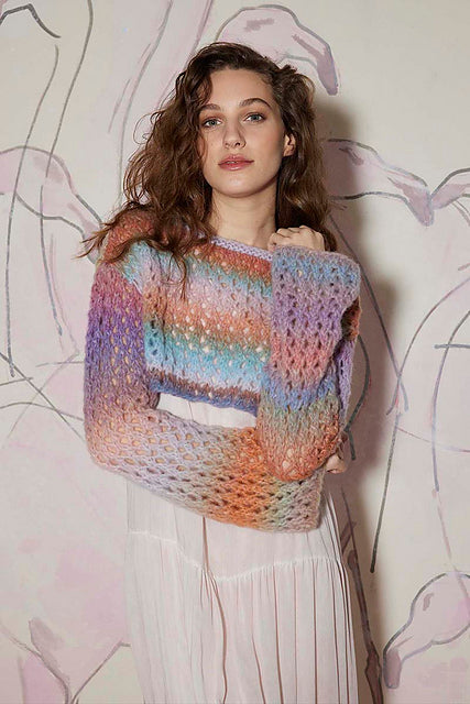 Cropped sweater Tatiana by LANGYARNS SWITZERLAND