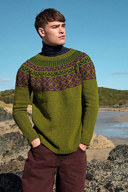 Ronan Pullover Top Down by LANGYARNS SWITZERLAND