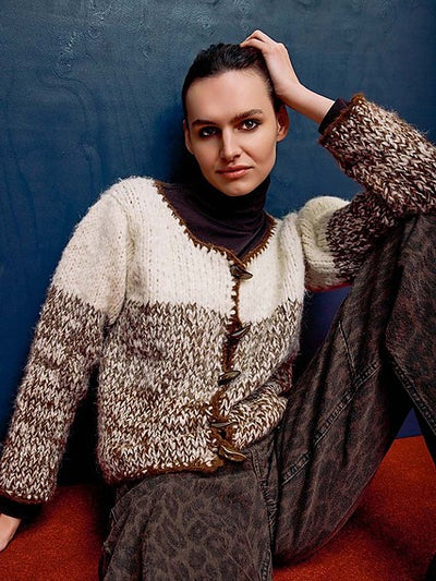 Hazel Top Down Short Jacket by LANGYARNS SWITZERLAND